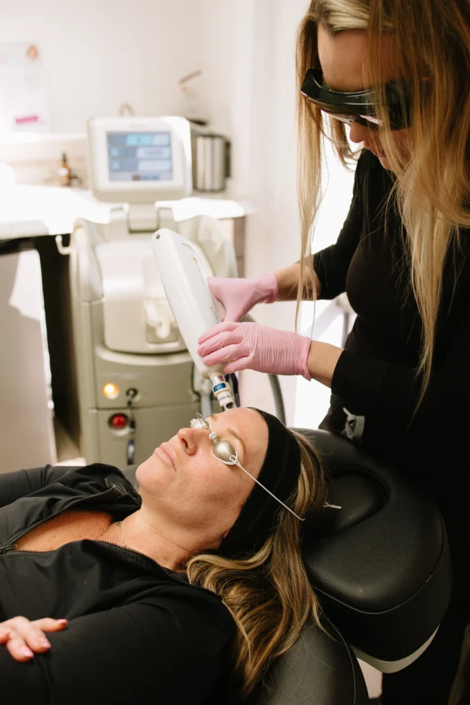 Provider using the Alma Harmony ClearLift laser at Viva Vitality, Lakeland, Florida